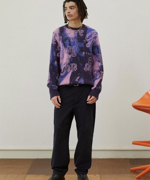 最新な MUSINSA Purple Sweater Knit Faded SUNLOVE | トップス