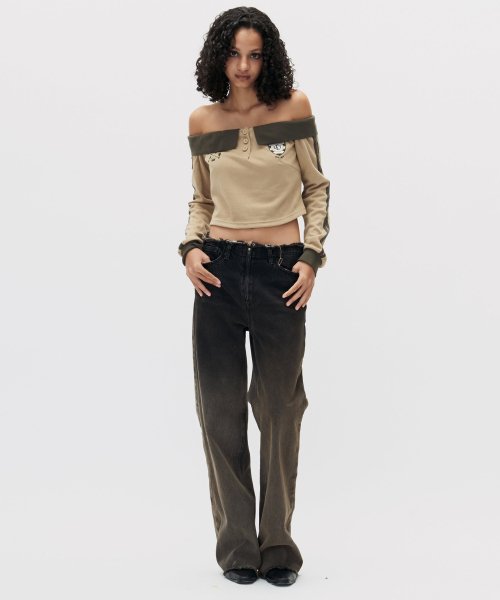 GRADATION STANDARD FIT DENIM PANTS BLACK