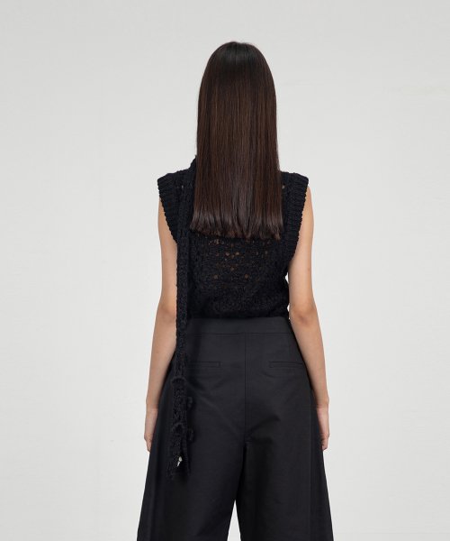 CROCHET VEST_BLACK