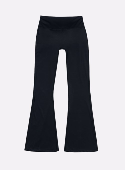 Короткие леггинсы клеш black L23PT02BK