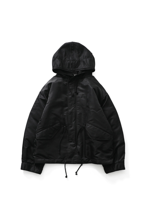 Atomic Nylon Hoodie Parka Black
