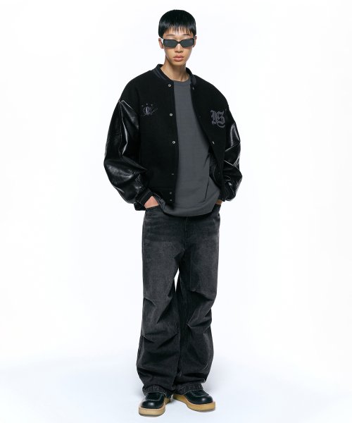 Куртка varsity с вышивкой BLACK