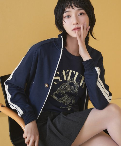 MUSINSA公式 | SATUR Lawton All Day Track Zip-Up Jacket Classic Navy