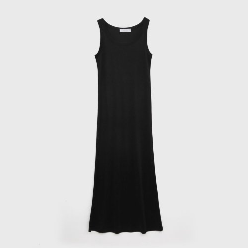 Black jersey store dress sleeveless