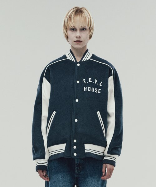WOOL VARSITY JACKET BLUE (VH2DWUB901A)
