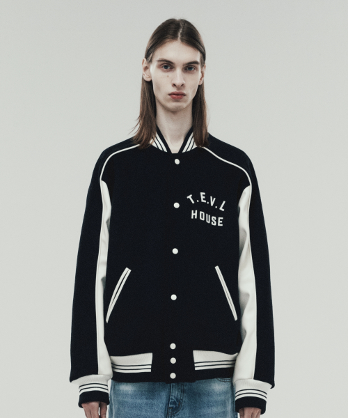 WOOL VARSITY JACKET BLACK (VH2DWUB901A)