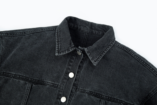 Case Cropped Denim Jacket_black