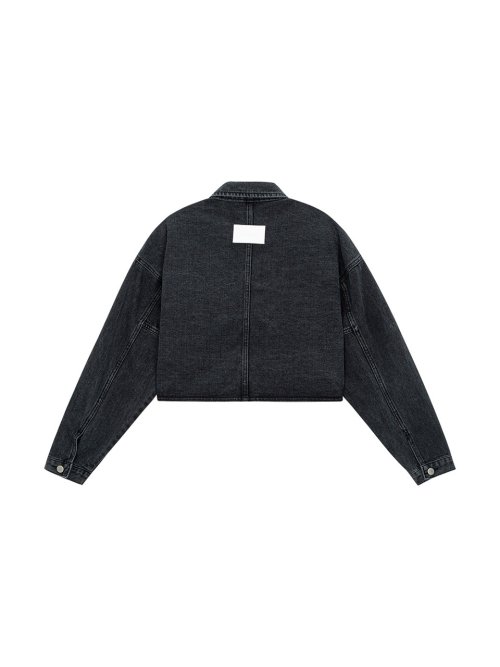 Case Cropped Denim Jacket_black