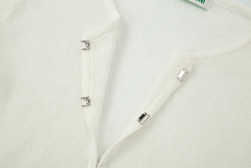 Clip Mohair Cardigan_white