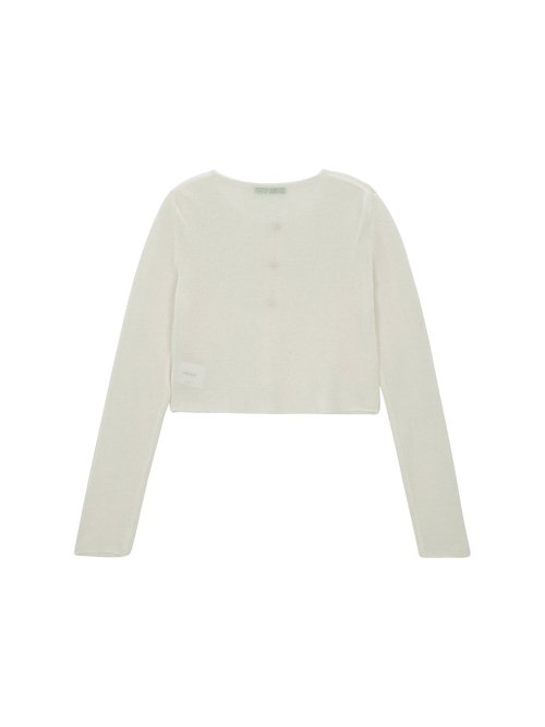 Clip Mohair Cardigan_white