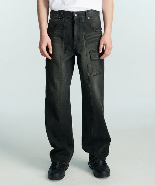 LM SEMI WIDE DENIM (BLACK)