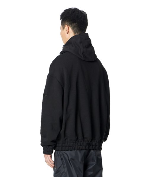 Gear Silhouette Hoodie Zip-up (BLACK)