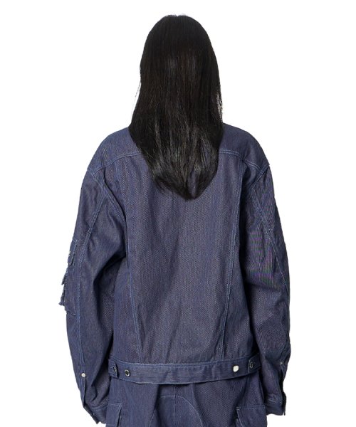 Pocket Point Trucker Jacket (BLUE)