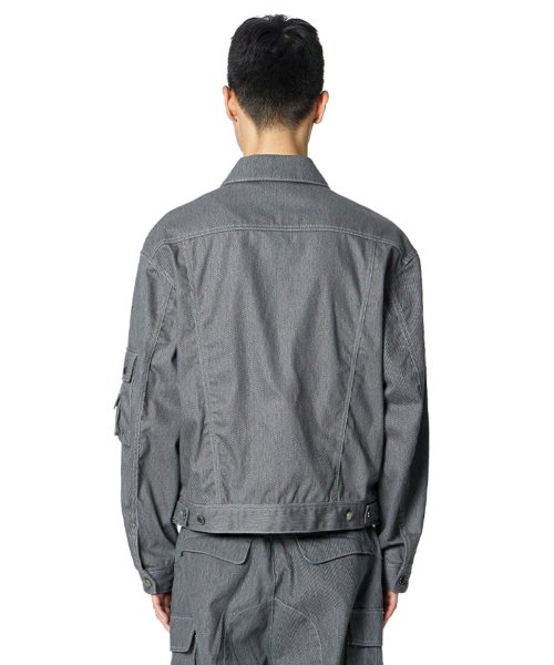 Pocket Point Trucker Jacket (GREY)