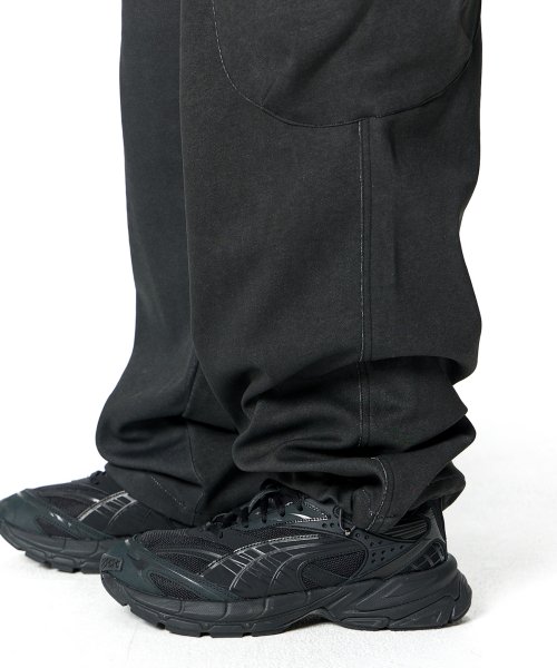 Side Big Pocket Cargo Pants (WASHED BLACK)