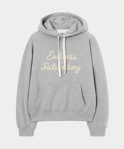 MUSINSA | SATUR Endless Saturday Hooded Sweatshirt Melange Gray