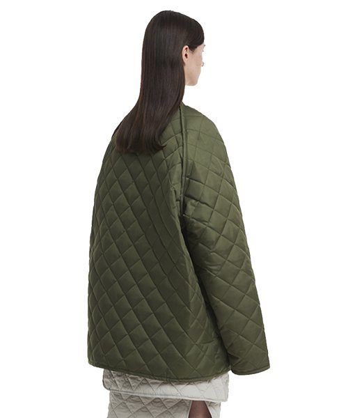 хаки Quilted куртка
