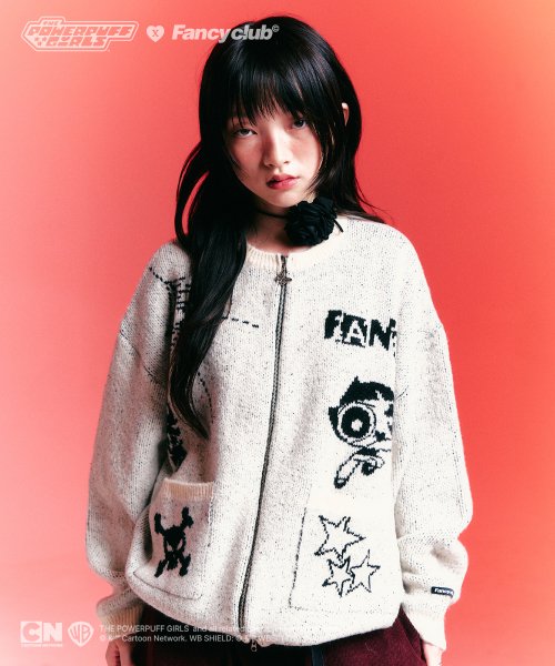 MUSINSA  NASTY FANCY CLUB [NF] Periwinkle Sweatshirt (CHARCOAL)_