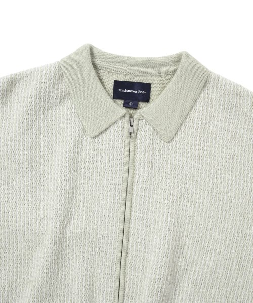 MUSINSA | thisisneverthat® Velvet Knit Zip Polo Ivory