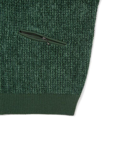 디스이즈네버댓(THISISNEVERTHAT) Velvet Knit Zip Polo Green