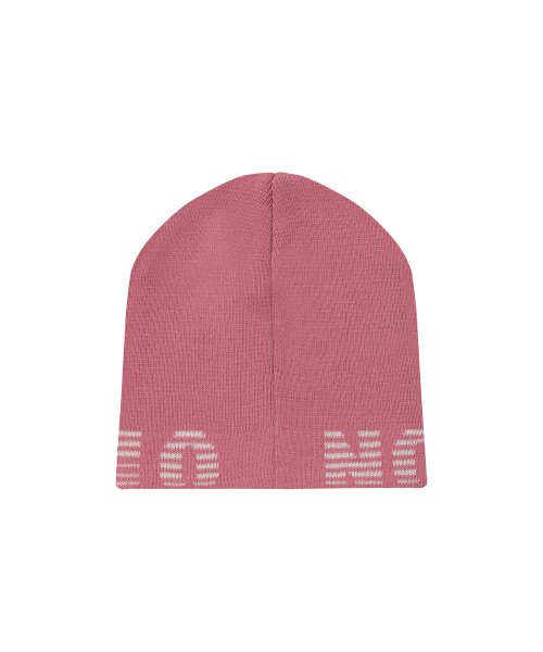 MUSINSA | WOOALONG Lettering logo beanie - PINK