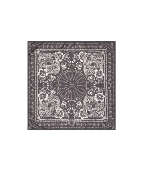 Skull Printed Scarf (Brown)