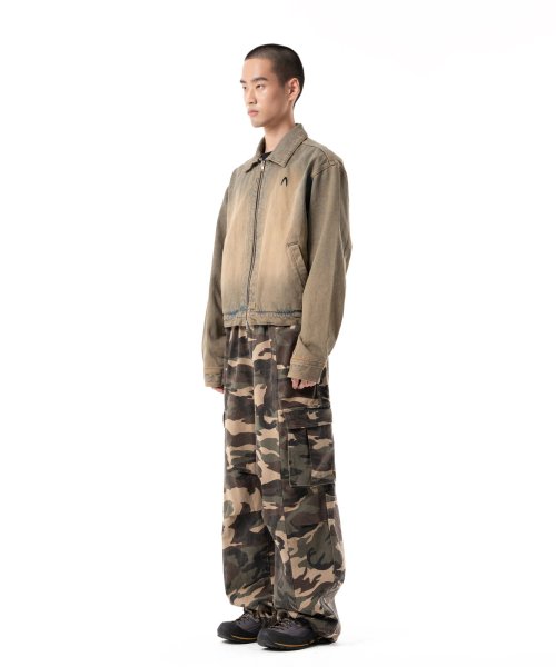 вошеный на молнии Denim куртка (Desert Sand)