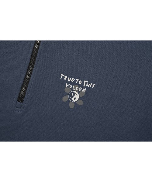 Женский оверсайз свитшот на молнии TRUE TO THIS (Navy)