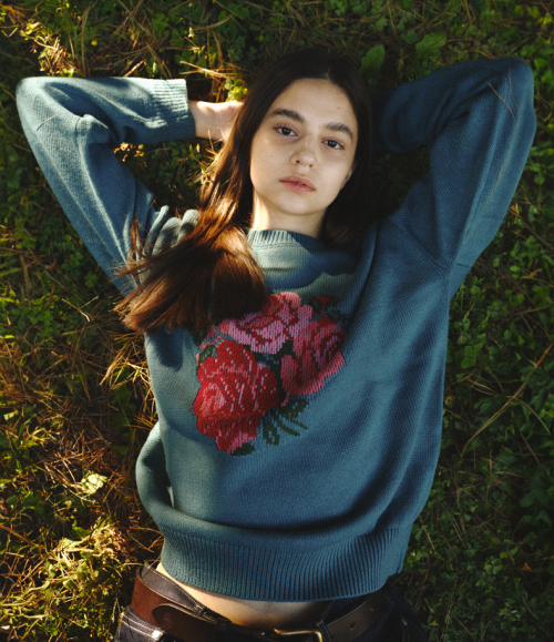 FLOWER KNIT свитер(GREEN)