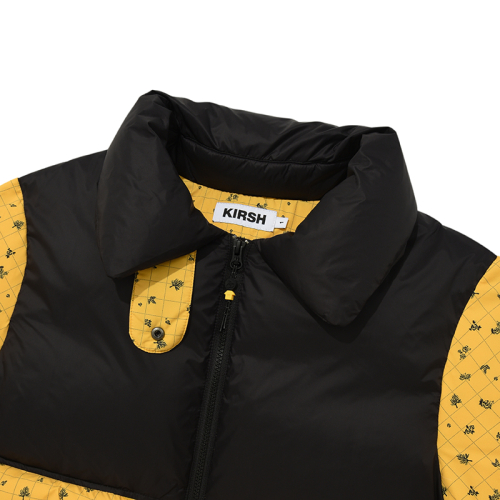 Укороченный пуховик в клетку Light Yellow