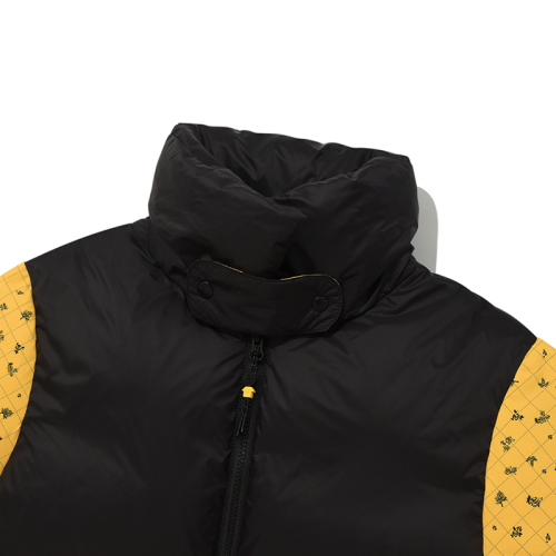 Укороченный пуховик в клетку Light Yellow