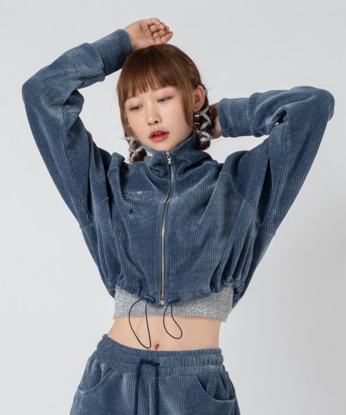MARTIN VELVET на молнии JACKET_NAVY
