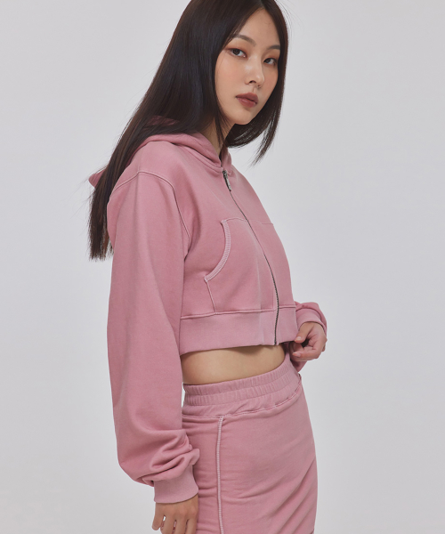 SKINNY RIB BLOCK на молнии HOODIE_T326OT802