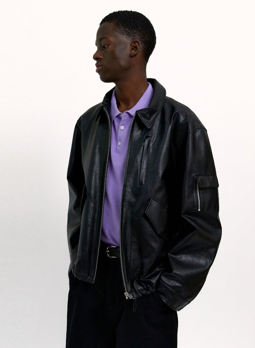 Кожаная куртка пилот (Black)