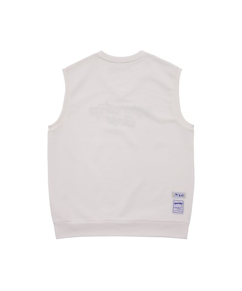 [UP3108] UPST GOLF Lettering Logo V-neck Vest Ivory