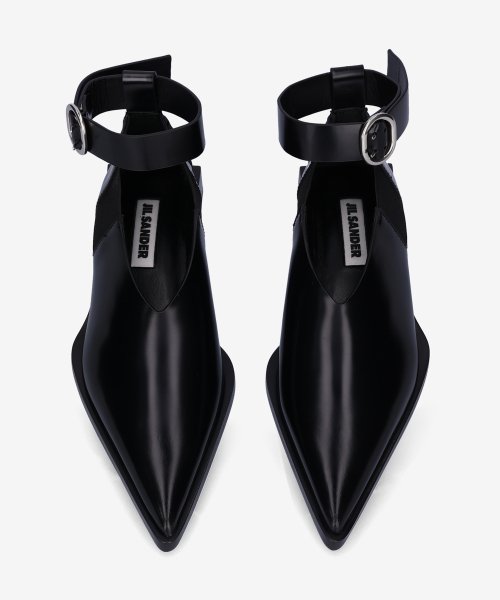 MUSINSA公式 | JIL SANDER レザー ポインテッド フラット シューズ