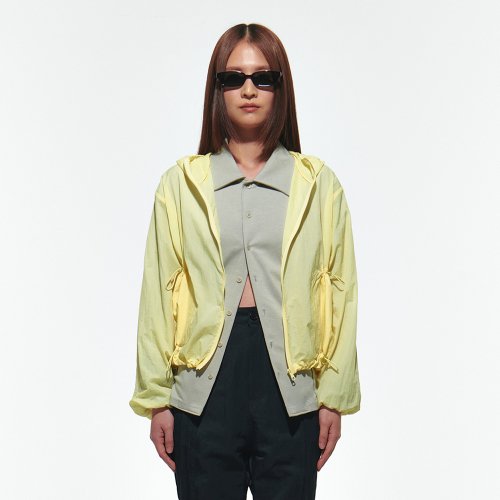 Drawstring Hooded Jacket [Trans Yellow]