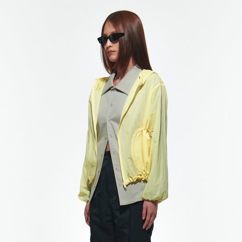 Drawstring Hooded Jacket [Trans Yellow]