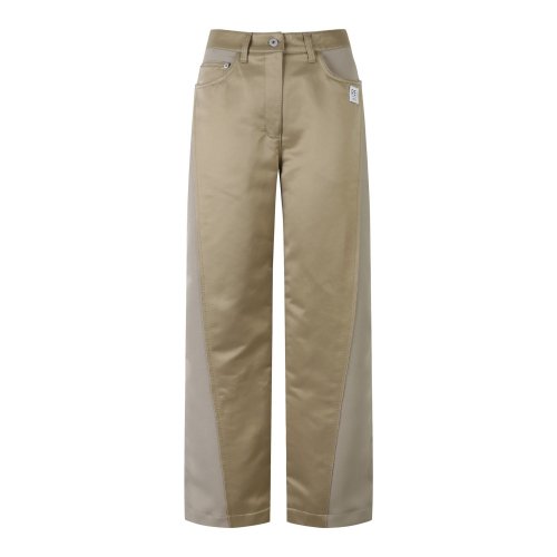 Vintage Satin Cutting Panel Pants RQPAA23518BEX