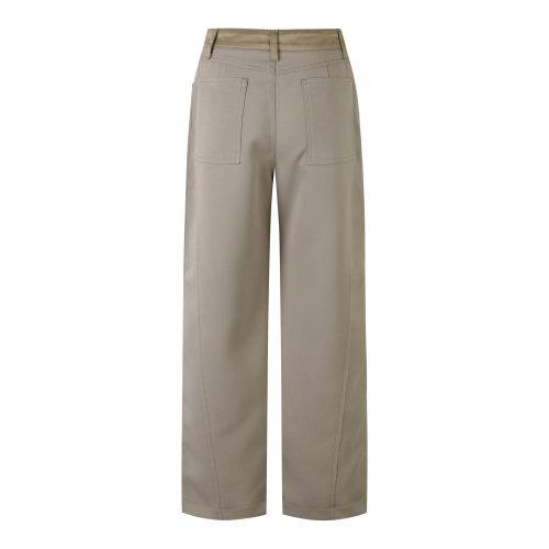 Vintage Satin Cutting Panel Pants RQPAA23518BEX