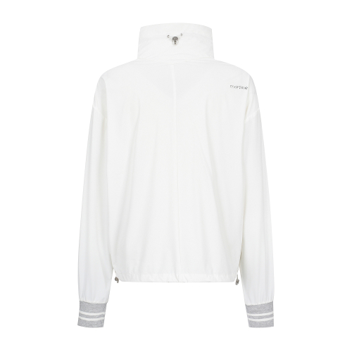 Half Zip-up Anorak Jumper O/White