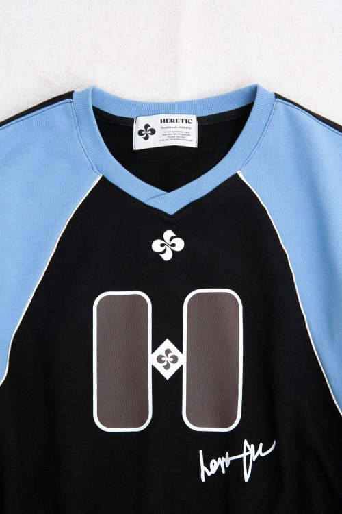 COLOR BLOCK WAVE SWEATSHIRT / black