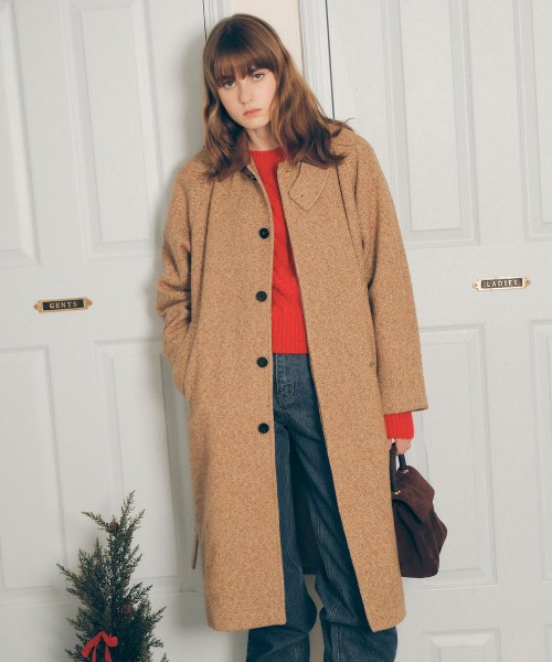 COLLAR SINGLE COAT BEIGE