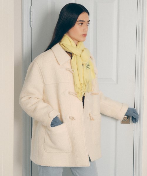 DUFFLE HALF COAT IVORY