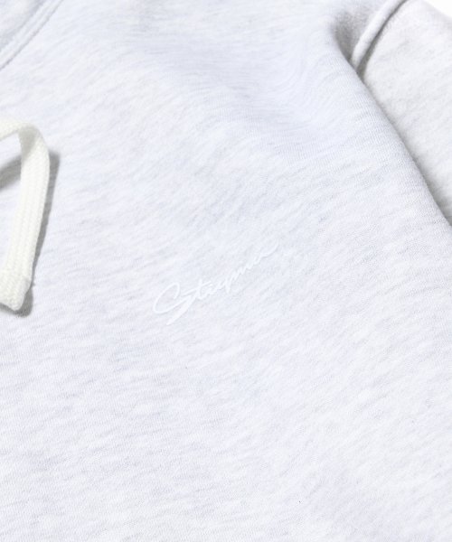 ZIPPER OVERSIZED ZIP UP HOODIE WHITE MELANGE
