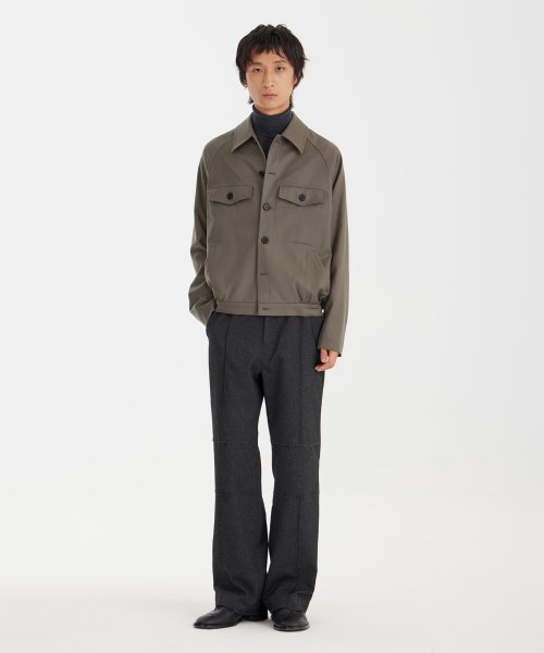 Short Blouson Jacket - Sand Brown