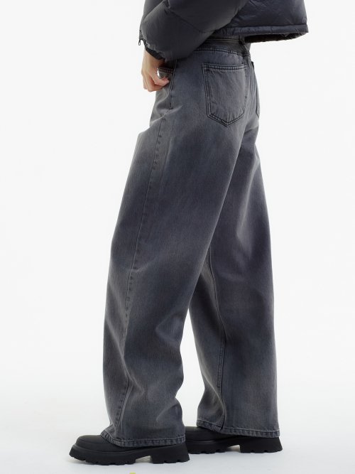 Black Wide Denim Pants