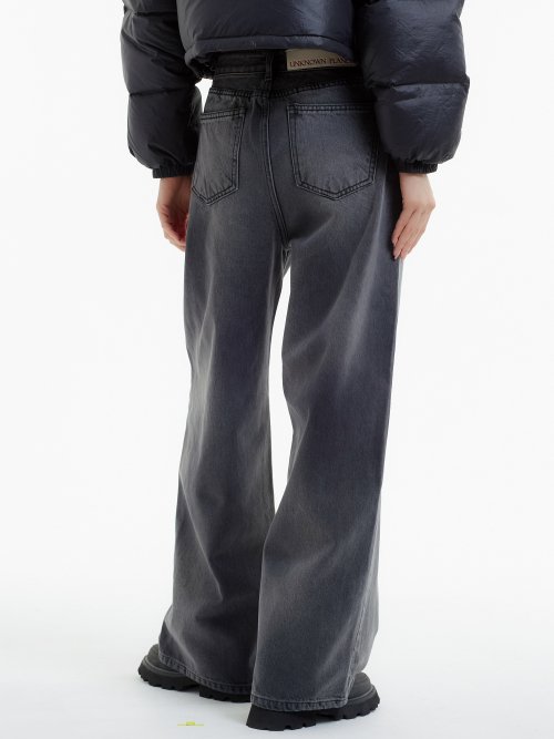 Black Wide Denim Pants