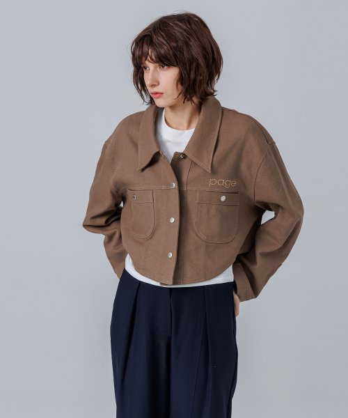 Crop Jacket Brown