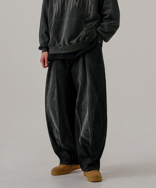 Wide DenimPants Black EZLP6745